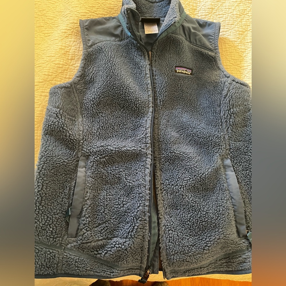 Patagonia Women's Retro X Teddy Blue Full Zip Vest